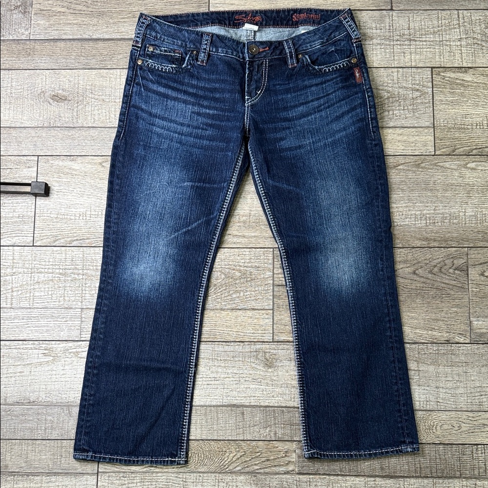 Silver Santorini Jeans Women's Dark Blue Ankle/Capri Jeans